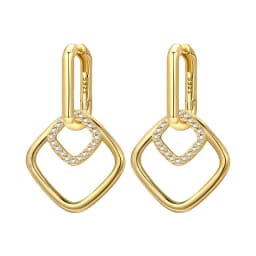 Orstarry S925 Sterling Silver 18k Gold Modern Square Earrings Hoop Earrings For Women Jewelry Trendy Anniversary Gifts