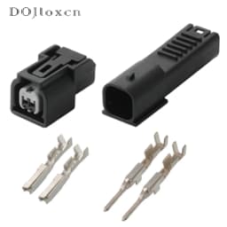 1 Set 2 Pin Sumitomo Auto Fuel Injector Electronic Waterproof Black Connector Plug For CB400 Accord 6189-6904