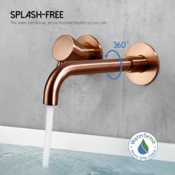 Bagnolux Polished Or Brushed Rose Gold Bathroom Faucet Brass Round Hole Concealed Type Household Hot Cold Bathroom Faucet