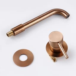 Bagnolux Polished Or Brushed Rose Gold Bathroom Faucet Brass Round Hole Concealed Type Household Hot Cold Bathroom Faucet
