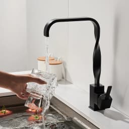 BAKALA Brush Gold Bathroom Basin Kitchen Faucet Hot Cold Wash Mixer Crane Tap 360 Rotation Sink Faucets Single Handle