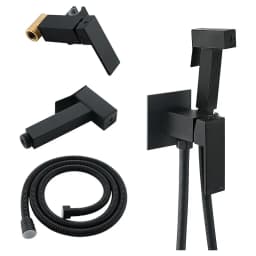 ALENARTWATER Bathroom Black Bidet Faucet Shower Tap Cold Hot Water Mixer Crane Sprayer Head Tap Toilet Faucets