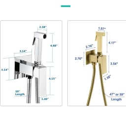 ALENARTWATER Bathroom Black Bidet Faucet Shower Tap Cold Hot Water Mixer Crane Sprayer Head Tap Toilet Faucets