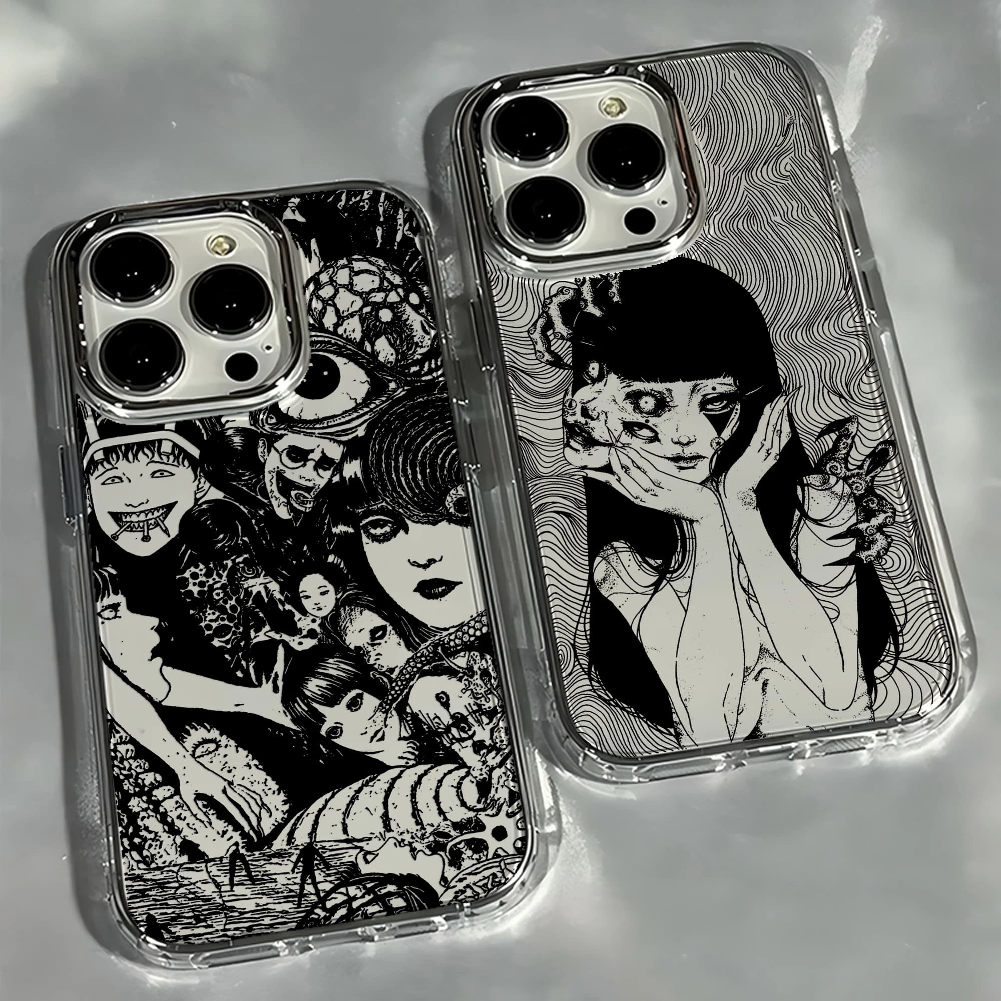 New comics Junji Ito horror Hot Anime Phone Case For iPhone 17 16e 16 15 14 13 12 11mini Pro Max X XR XSMAX Air Plus Soft Cover