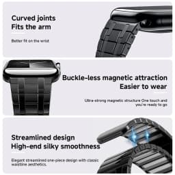 Stainless Steel Magnetic Band for Apple Watch Ultra 4 3 2 49mm 46mm 45mm 44mm 42mm 41mm Metal Strap IWatch 12 11 10 9 8 7 6 SE 5