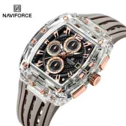 NAVIFORCE 7105 Fashion Chronograph Multi Functional Quartz Watch Sport 5ATM Waterproof Silicone Men's Watch Relogios Masculino