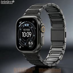 Magnetic Titanium Band For Apple Watch Ultra 3 2 1 Series 11 10 9 8 7 SE 6 Premium Carbon Fiber Texture Straps 42/44/45/46/49mm