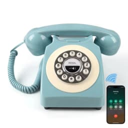 Bluetooth Landline Phone, Retro Bluetooth Home Phone Compatible with Android & iOS, Wireless Cordless Telephone with Speakerphon