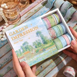 20 Rolls Vintage Garden Painting Washi Tape Set 2M(2.2 Yards) Long Masking Tapes For Scrapbooking Journaling Planner Notebook