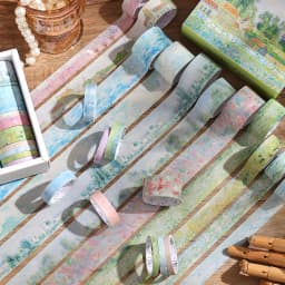 20 Rolls Vintage Garden Painting Washi Tape Set 2M(2.2 Yards) Long Masking Tapes For Scrapbooking Journaling Planner Notebook