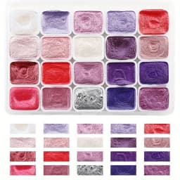 20 Colors Metal Watercolor Painting Set, Portable Box With Shiny Pearls Solid Watercolor Painting, And Art Supplies, Watercolor