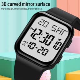 Student Watch Fashion Casual Sports Watch LED Luminous Waterproof Digital Display Electronic Watch Unisex