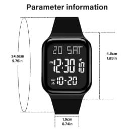 Student Watch Fashion Casual Sports Watch LED Luminous Waterproof Digital Display Electronic Watch Unisex