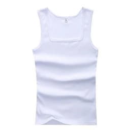 HOT Men's Pure Cotton Tight Vest Casual Sports Tank Tops Middle-aged Sleeveless Basic Tops Quick Drying Bodybuilding Vest