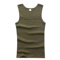 HOT Men's Pure Cotton Tight Vest Casual Sports Tank Tops Middle-aged Sleeveless Basic Tops Quick Drying Bodybuilding Vest