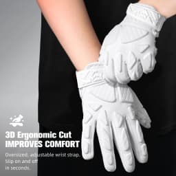 A Pair of Wvvou Football Catching Gloves, Thickened Cushioning Anti-Collision Pads, 3D Cut Training Gloves, Professional Gloves for Improving Grip and Catching