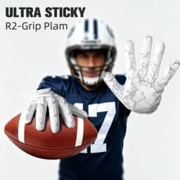 A Pair of Wvvou Football Catching Gloves, Thickened Cushioning Anti-Collision Pads, 3D Cut Training Gloves, Professional Gloves for Improving Grip and Catching