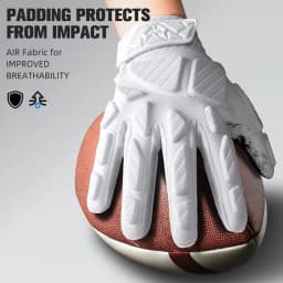 A Pair of Wvvou Football Catching Gloves, Thickened Cushioning Anti-Collision Pads, 3D Cut Training Gloves, Professional Gloves for Improving Grip and Catching