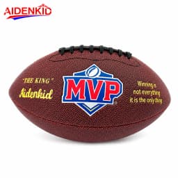 AIDENKID Size 9 American Football PU Leather Official Size Outdoor Training Match Ball for Adults