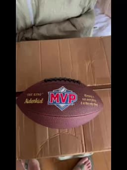 AIDENKID Size 9 American Football PU Leather Official Size Outdoor Training Match Ball for Adults