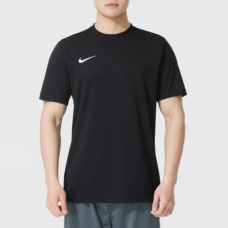 Nike Men's Running and Fitness Training Sportswear Round-Neck Breathable Quick-Drying Short-Sleeved Jersey