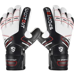 Sportout Youth&Adult Goalie Goalkeeper Gloves,Strong Grip for The Toughest Saves, with Fingerave& 4+3MM Latex