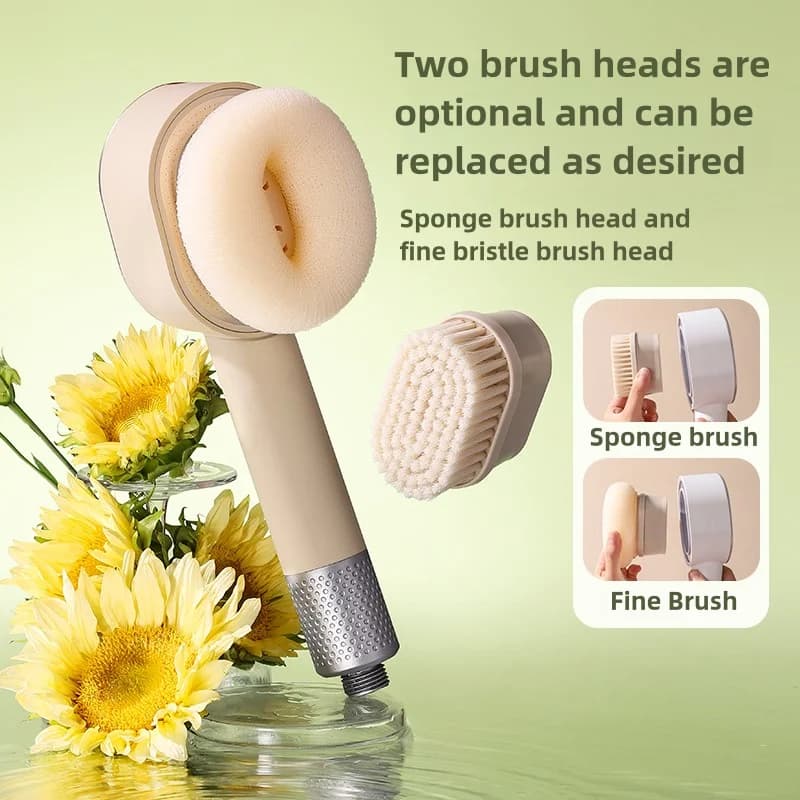 Filter Shower Head High Pressure Shower Nozzle Bathroom Shower Accessories Universal Water‑Saving Bathroom Brush Set