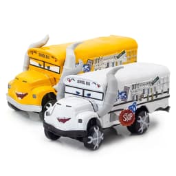 Cars Toy The Thunder Hollow Speedway Racer Crazy Miss Fritter School Bus Metal Diecasting Toy Car Model Children's Birthday Gift