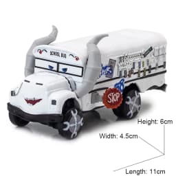 Cars Toy The Thunder Hollow Speedway Racer Crazy Miss Fritter School Bus Metal Diecasting Toy Car Model Children's Birthday Gift