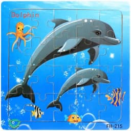 20Piece 3D Wooden Puzzle Cartoon Animal Vehicle Cognitive Jigsaw Puzzle Early Learning Educational Puzzle Toys for Children