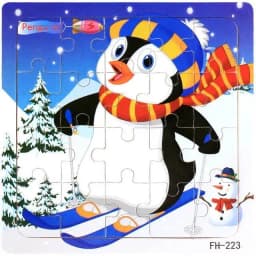 20Piece 3D Wooden Puzzle Cartoon Animal Vehicle Cognitive Jigsaw Puzzle Early Learning Educational Puzzle Toys for Children