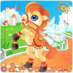 20Piece 3D Wooden Puzzle Cartoon Animal Vehicle Cognitive Jigsaw Puzzle Early Learning Educational Puzzle Toys for Children