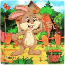 20Piece 3D Wooden Puzzle Cartoon Animal Vehicle Cognitive Jigsaw Puzzle Early Learning Educational Puzzle Toys for Children