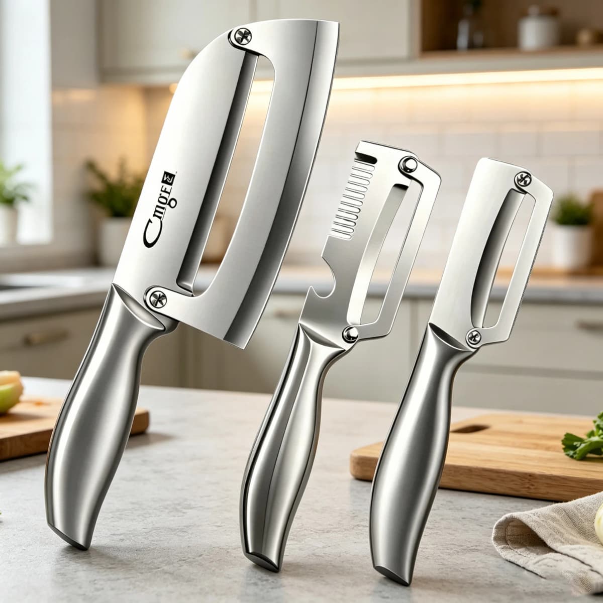 Stainless Steel Peeler 1/3pcs Flat Edge Peeler Potato Kitchen Peeler Slicer Knife Watermelon/Melon Grater Kitchen Accessories