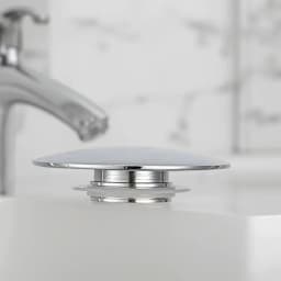 Silver Chrome Basin Waste Sink Plug 66mm PopUp Cap Click Clack Push Button Replacement Part for Bathroom Sink Drain Stopper