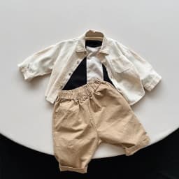 2026 Autumn New Children Long Sleeve Shirts Solid Color Tops Toddler Boys Girls Cotton Clothes Kids Turn-down Collar Shirts