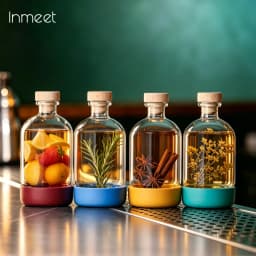 Inmeet Bar Professional 2PCS Immersion Bottle Set Multi-use Glass Bottle with Stopper for Wine Juice Oil Household Use