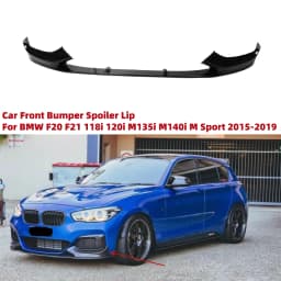 Car Diffuser Splitter Bodykit Cover For BMW F20 F21 118i 120d 120i M135i M140i M-Sport 2015-2019 Glossy Black Front Lip Spoiler
