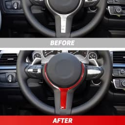 For BMW F Series Steering Wheel Carbon Fiber Trim Cover For BMW F30 F32 F22 F48 F20 F15 F12 F10 X5M Car Replacement Decoration