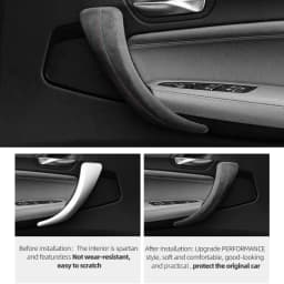 Made of Alcantara Wrap For BMW F20 Series 1 Car Interior Door Pull Handle Strip Armrest Panel Trim Covers Tuning Accessories