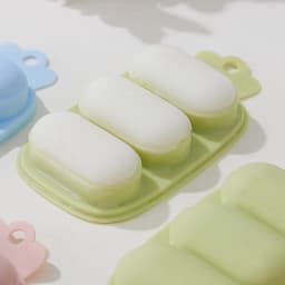 2pcs/set Baby Cartoon Food Feeder BPA Free Silicone Toddlers Hand Ring Food Supplement Storage Container Ice Cream Grid Mold