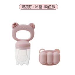 2pcs/set Baby Cartoon Food Feeder BPA Free Silicone Toddlers Hand Ring Food Supplement Storage Container Ice Cream Grid Mold