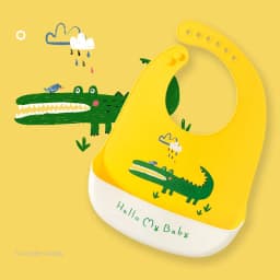 Waterproof Baby Bibs For Baby Kid Soft Silicone Feeding Bib Summer Baby Stuff Feeding Cartoon Print Girl Boy Bibs Burp Cloths