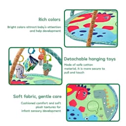 Baby Educational Fitness Frame Gym Play Mat 0-36 Months Tummy Time Crawling Game Blanket Toys Play Mat Rack Crawling Blanket