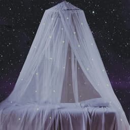 Luminous Dome Mosquito Net Kids Bed Mantle Foldable DIY Stars Sticking Baby Crib Netting Hanging Princess Mosquito Net Bedding