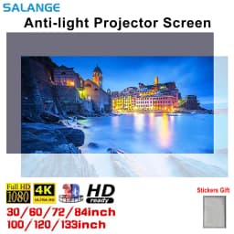 Salange High-definition Brighten Projector Screen Home Projection Curtains Screen Folding Reflective Cloth Home Theater Screen