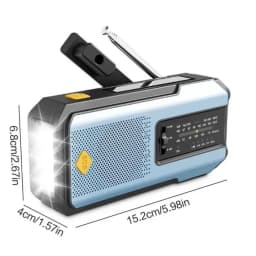 Emergency Radio Solar Hand Crank NOAA Weather Radio AM FM Portable 2000mAh Power Bank Rechargeable Survival Gear LED Camping Flashlight Reading Lamp SOS Alarm Hurricane Earthquake Emergency Kit Battery Operated For Home Outdoor Adventures Hiking