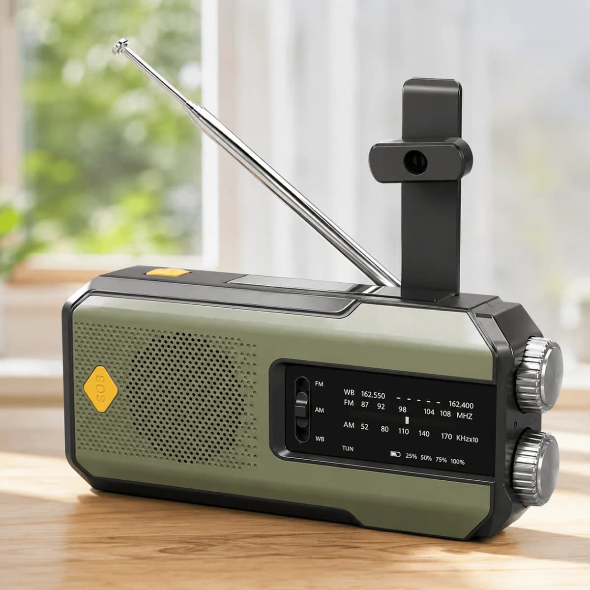 Emergency Radio Solar Hand Crank NOAA Weather Radio AM FM Portable 2000mAh Power Bank Rechargeable Survival Gear LED Camping Flashlight Reading Lamp SOS Alarm Hurricane Earthquake Emergency Kit Battery Operated For Home Outdoor Adventures Hiking