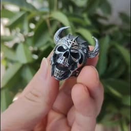 2024 Cool 316L Stainless Steel Viking Warrior Skull Rings Mens Punk Nordic God of War Biker Jewelry Gift for Him