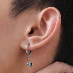 Viking Axe Hoop Earrings for Men,Stainless Steel Vicking Wolf Earrings,Retro Norse Mythology Jewelry Gift for Dad Brothers